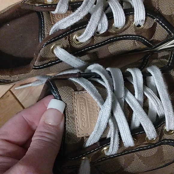 Coach Brown and White Sneakers - Picture 3 of 6